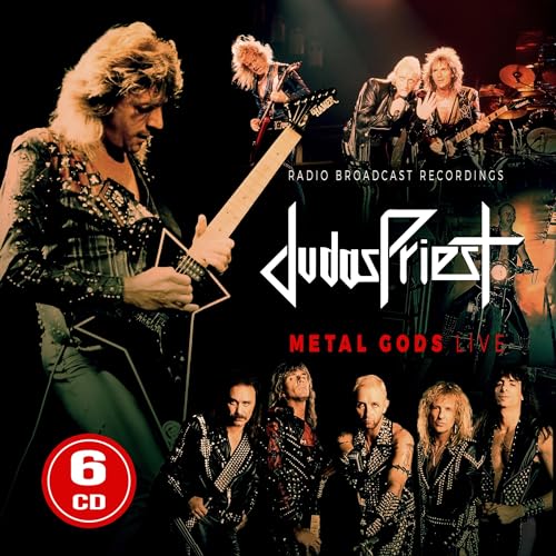 Judas Priest “Metal Gods Live” 6CD album cover with band members.