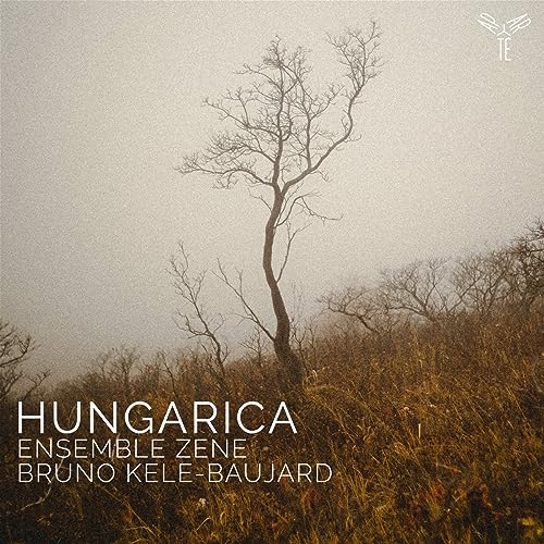 CD cover: foggy landscape with a solitary tree, text “Hungarica”.