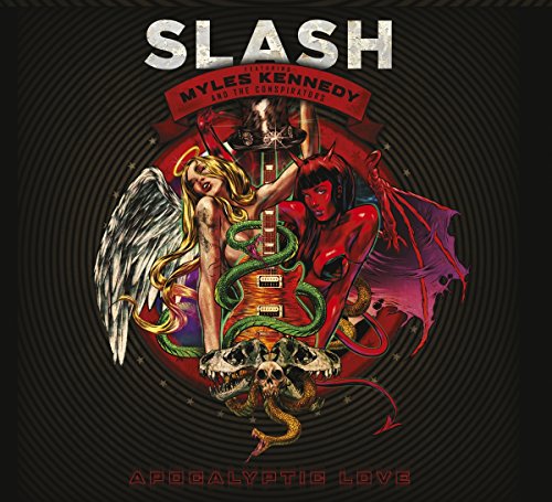 CD cover for Slash’s “Apocalyptic Love” featuring angel and devil imagery.