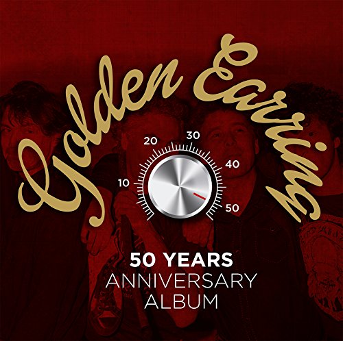 Golden Earring 50 Year Anniversary Album cover with band members and dial graphic.