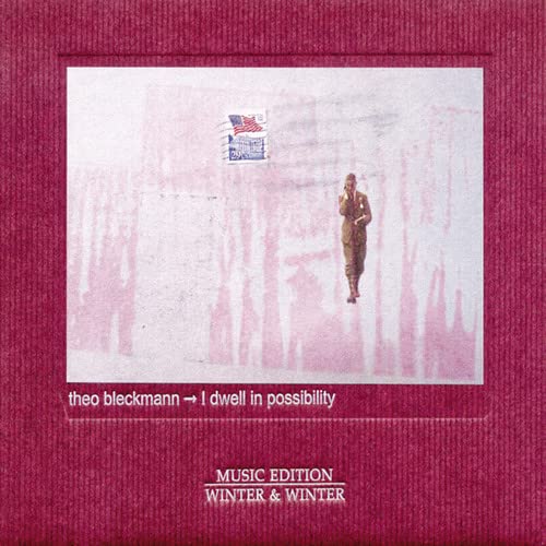 CD cover: red background, a lone figure walking on a beach.