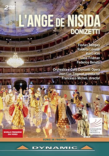 DVD cover for Donizetti’s “L’Ange De Nisida” opera, featuring a stage scene.