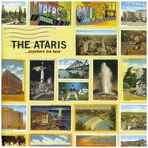 Album cover for The Ataris’ “…anywhere but here” featuring postcard images.