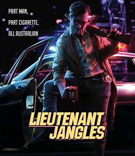 Movie poster for "Lieutenant Jangles" featuring a man with a gun and police badge.