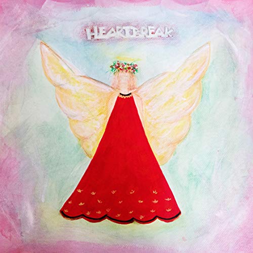 Painted album cover featuring an angel with red dress and wings.