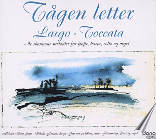 CD cover with abstract blue watercolor landscape and text details.