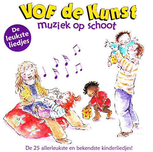 CD cover with illustrated children singing and musical notes.