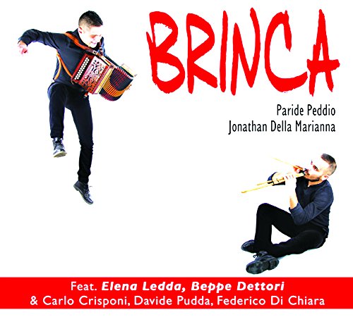 CD cover featuring musicians playing accordion and trumpet, white background.