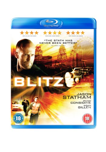 Blu-ray cover for the film Blitz featuring Jason Statham holding a gun.