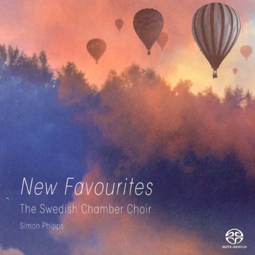 CD cover with hot air balloons over a forest, text āNew Favouritesā.