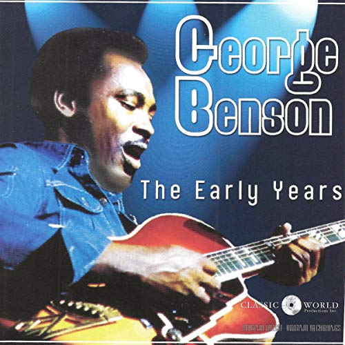 CD cover of George Benson performing with a guitar, blue background.