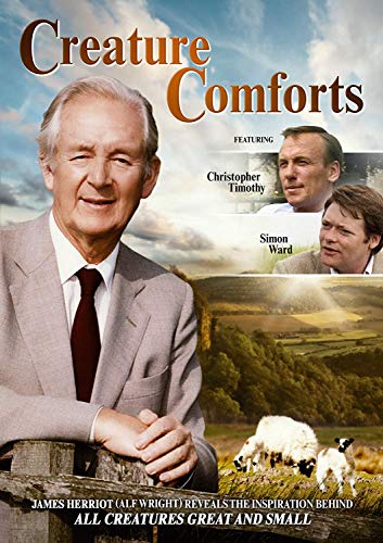 DVD cover for “Creature Comforts” documentary featuring Christopher Timothy and Simon Ward.