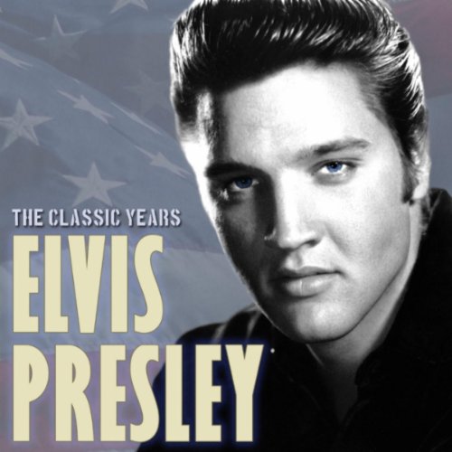 Elvis Presley portrait with stars and text, album cover art.