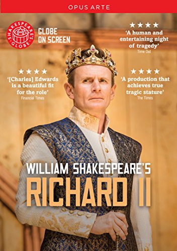 DVD cover for Shakespeare’s “Richard II” featuring a crowned actor.