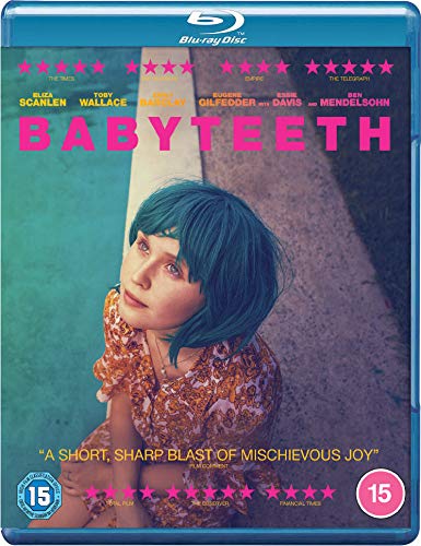 Babyteeth" Blu-ray cover featuring Eliza Scanlen with turquoise hair.