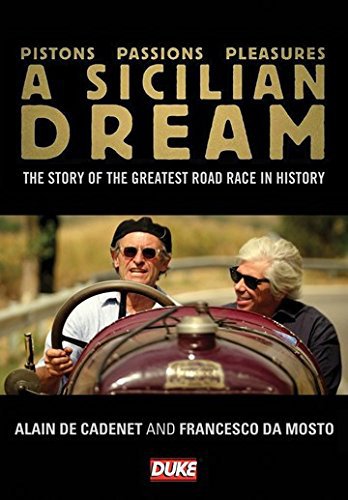 DVD cover for “A Sicilian Dream” featuring two men and a vintage car.
