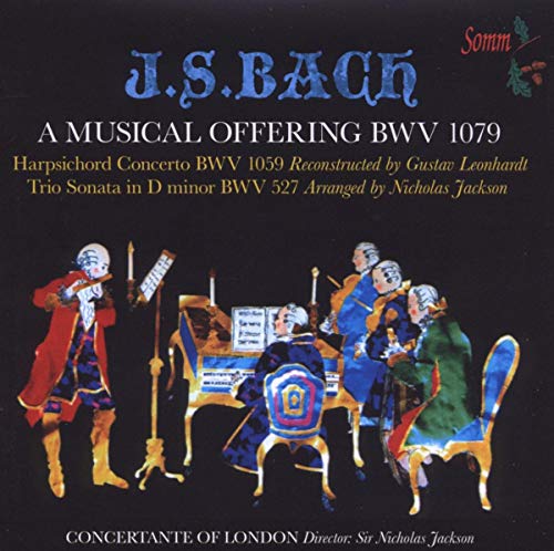 CD cover: Baroque musicians with instruments, text “J.S. Bach” and “Somm”.