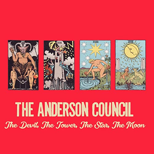 CD cover with four tarot card illustrations and band name.