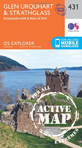 OS Explorer Map Active (431) Glen Urquhart and Strathglass (OS Explorer Active Map)