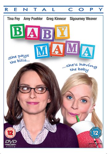 DVD cover for "Baby Mama" featuring Tina Fey and Amy Poehler.