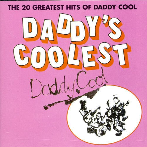 CD cover for “Daddy’s Coolest” with band illustration and pink background.