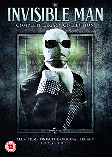 DVD cover for "The Invisible Man" featuring a bandaged figure in sunglasses.