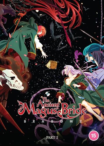 Anime characters and a skull-headed figure float against a dark, starry background.