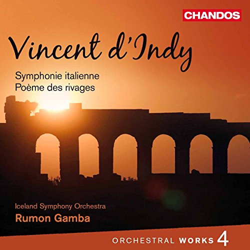CD cover for Vincent d'Indy’s Orchestral Works Vol. 4, featuring a sunset.
