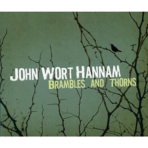 CD cover for John Wort Hannam’s “Brambles And Thorns” with bird on branch.