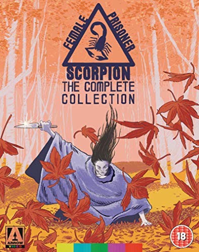 Blu-ray cover for "Female Prisoner Scorpion Collection" with a woman and leaves.