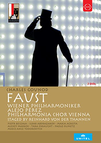 DVD cover for Gounod’s *Faust* featuring a silhouetted man in a top hat.