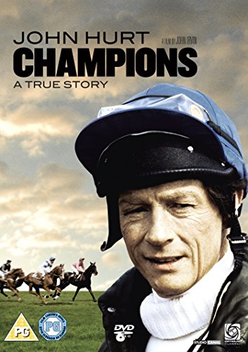 DVD cover for "Champions" featuring jockey John Hurt on horseback.