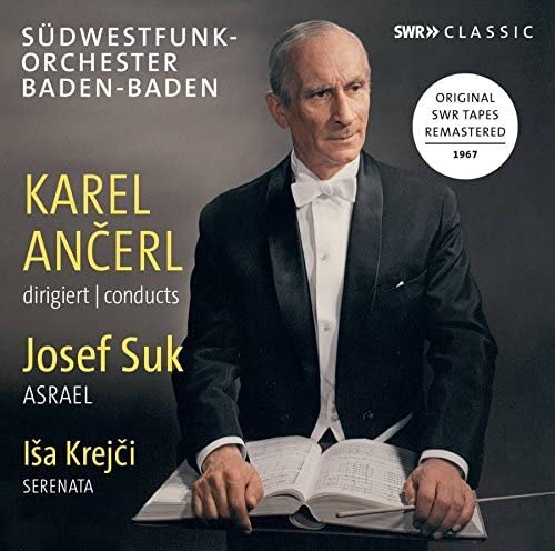 CD cover featuring conductor Karel Ančerl with sheet music, 1967.