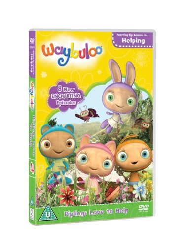 Waybuloo Piplings Love to Help DVD cover featuring four animated characters in a garden.