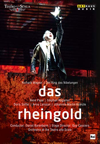DVD cover for Wagner’s *Das Rheingold* featuring a dramatic stage performance.
