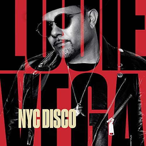 Louie Vega album cover: portrait with sunglasses, red and black design.