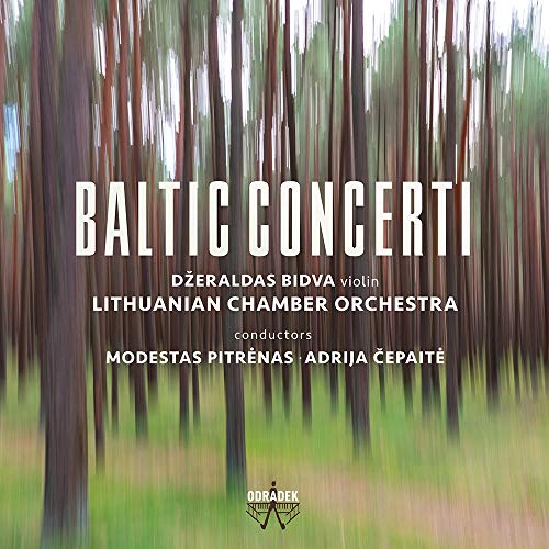 CD cover for “Baltic Concerti” by Lithuanian Chamber Orchestra, forest background.