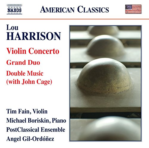CD cover for Lou Harrison’s Violin Concerto with performer details.