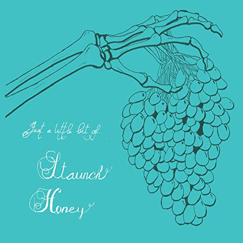 CD cover: skeletal hand holding a bunch of grapes, teal background.