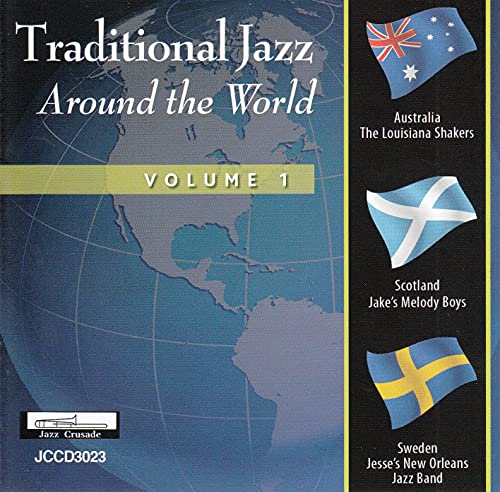 CD cover: world map with flags of Australia, Scotland, and Sweden.