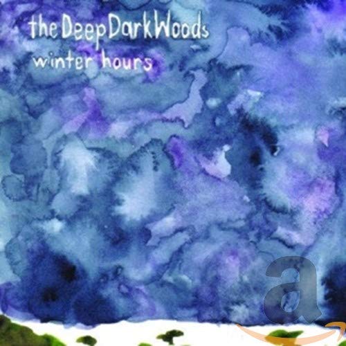 CD cover for “Winter Hours” by The Deep Dark Woods, abstract blue art.