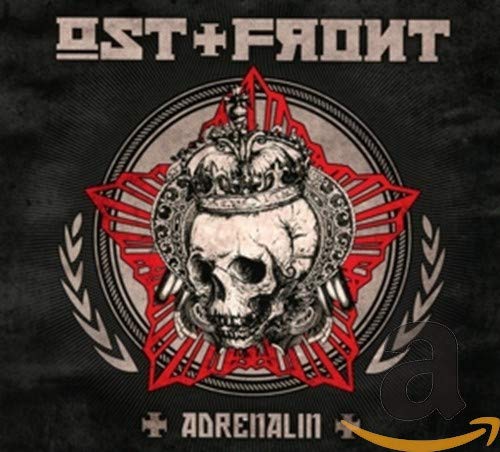 CD cover: skull wearing a crown within a red starburst design.