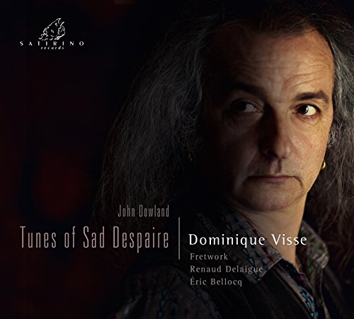 CD cover featuring a portrait of a man with long hair, John Dowland album.