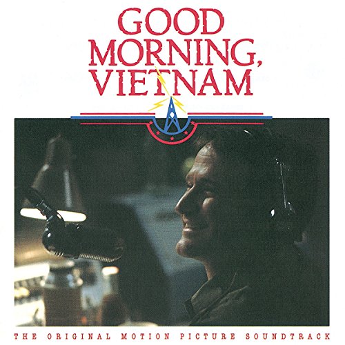“Good Morning, Vietnam” soundtrack CD cover featuring Robin Williams.