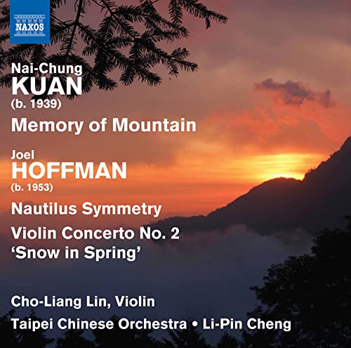 CD cover featuring a mountain sunset and composer/artist names.