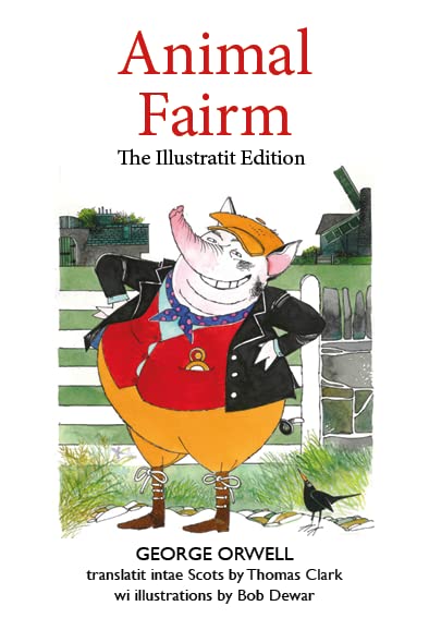 Cover of “Animal Fairm” illustrated edition, featuring a pig in clothes.
