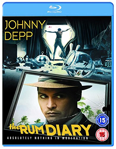 “The Rum Diary” Blu-ray cover featuring Johnny Depp in a hat and frame.