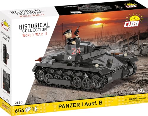 Gray Panzer I tank model with a soldier, World War II setting.