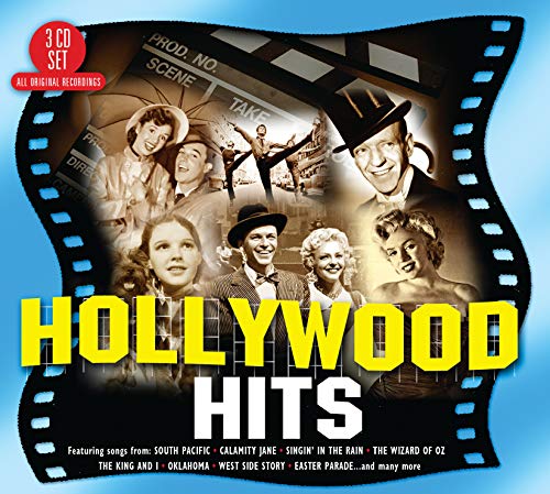CD set “Hollywood Hits” featuring classic film stars in a filmstrip design.