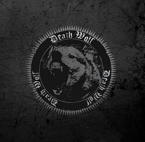 Black and white album cover featuring a snarling wolf within a circular design.